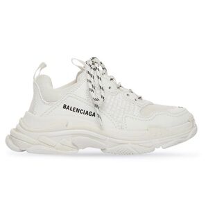 Rare BALENCIAGA Triple S White Sneakers size 13 (31) Boys Girls Kids Designer